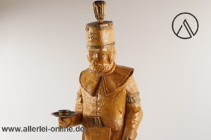 Erzgebirge Bergmann Kerzenleuchter | Lichterfigur | Seiffener Volkskunst | 44 cm