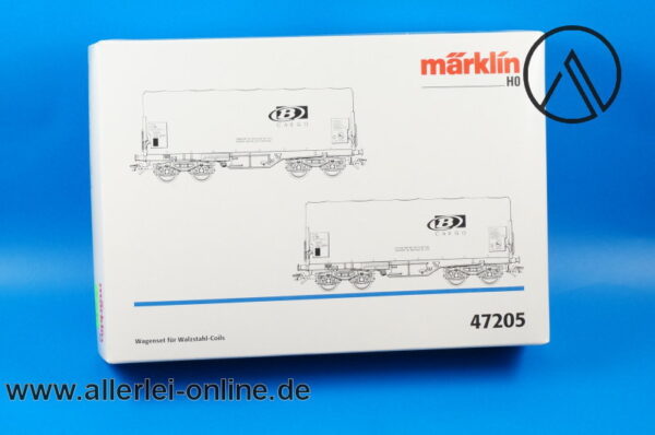 Märklin Spur H0 | 47205 Wagenset für Walzstahl-Coils ,2 tlg. | NCB Cargo Güterwagenset mit OVP