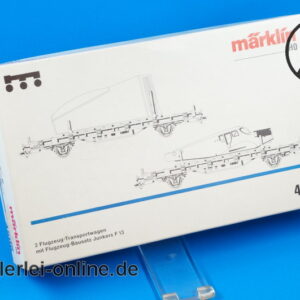 Märklin Spur H0 | 2 Stk. Flugzeug-Transportwagen mit Junkers F13 Flugzeug | 4506 mit OVP