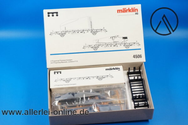 Märklin Spur H0 | 2 Stk. Flugzeug-Transportwagen mit Junkers F13 Flugzeug | 4506 in OVP