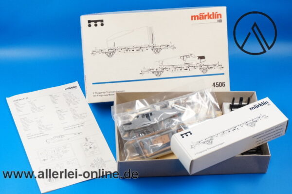 Märklin Spur H0 | 2 Stk. Flugzeug-Transportwagen mit Junkers F13 Flugzeug | 4506 OVP