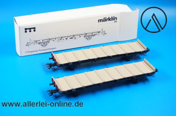 Märklin Spur H0 | 2 Stk. Flugzeug-Transportwagen mit Junkers F13 Flugzeug | 4506