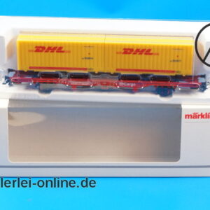 Märklin Spur H0 | 47705 DHL Container Tragwagen | Cargo Güterwagen der DB mit OVP