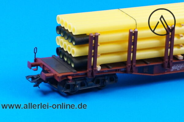 Märklin Spur H0 | 47713 Rungenwagen ,beladen mit Gasröhren | Güterwagen der DB OVP