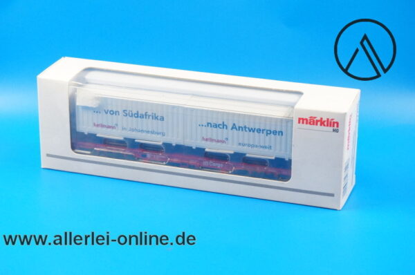 Märklin Spur H0 | 47700 Container Tragwagen | " Hellmann " Cargo Güterwagen der DB