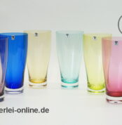 6 Stück Bunte Gralglas Gläser | Vintage 50-60er Jahre Gral-Glas Becher