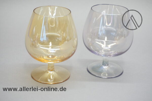 6 Stück bunte Cognacgläser | Cognacschwenker | Vintage 50er