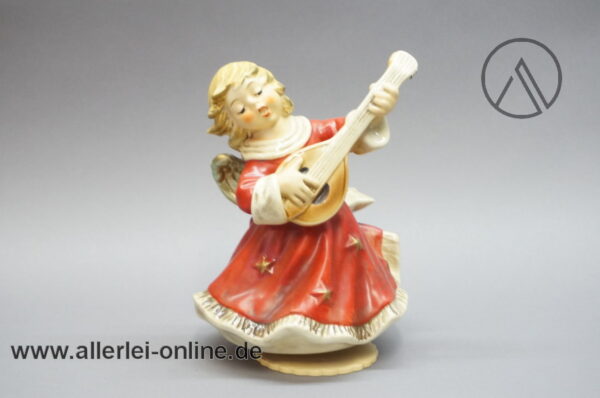 Goebel Engel Spieluhr | Engelfigur mit Mandoline | 17 cm | Stille Nacht