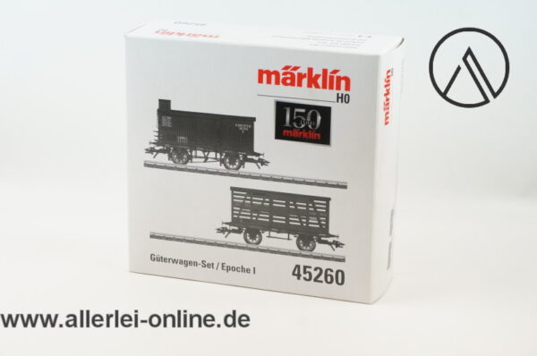 Märklin Spur H0 | 45260 Epoche I Güterwagen-Set 2 tlg. der K.Bay.Sts.B. mit OVP