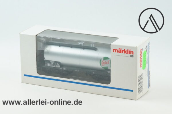 Märklin Spur H0 | 46518 Castrol Kesselwagen mit Bremserhaus | 4-Achsiger Güterwagen der DB