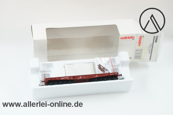 Märklin Spur H0 | 48662 Schwerlast-Flachwagen mit Carrara-Marmor | 6-Achsiger Schwerlastwagen in OVP