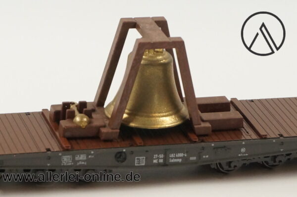 Märklin Spur H0 | 84866 Schwerlastwagen mit Glocke | 6-Achsiger Güterwagen