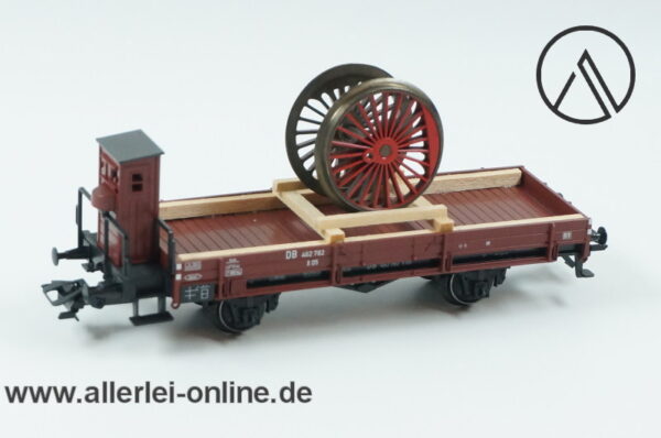 Märklin Spur H0 | 46077 Niederbordwagen mit Dampflok-Radsatz beladen | Güterwagen mit OVP