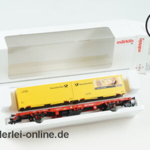 Märklin Spur H0 | 47708 DB Cargo Containertragwagen | PMS 60-04 Postmuseumswagen 2000 mit OVP