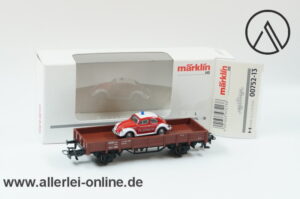 Märklin Spur H0 | 00752-13 Niederbordwagen mit VW Käfer Feuerwehr | Bahnfeuerwehr Güterwagen mit OVP