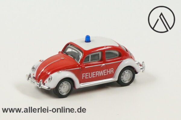 Märklin Spur H0 | 00752-13 Niederbordwagen mit VW Käfer Feuerwehr | Bahnfeuerwehr Güterwagen