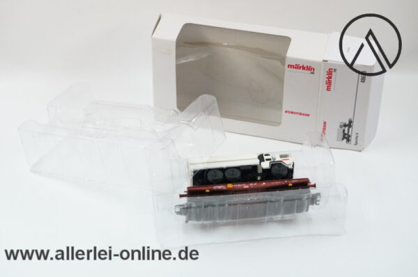 Märklin Spur H0 | 48670 Schwerlastwagen mit Johanniter MAN-LKW 7t | Flachwagen der DB 1