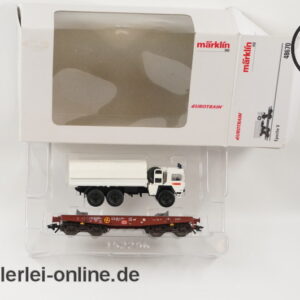 Märklin Spur H0 | 48670 Schwerlastwagen mit Johanniter MAN-LKW 7t | Flachwagen der DB mit OVP