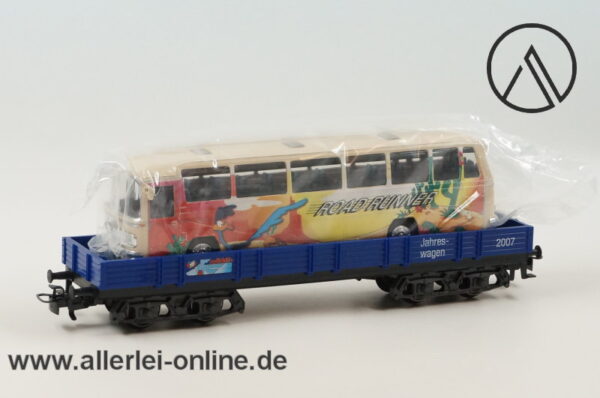 Märklin Spur H0 | 48707 Jahreswagen 2007 | Niederbordwagen mit Omnibus Typ O 302 in OVP