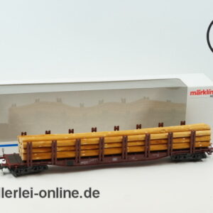 Märklin Spur H0 | 4771 Rungenwagen mit Stammholz Beladung | Snps 719 OVP