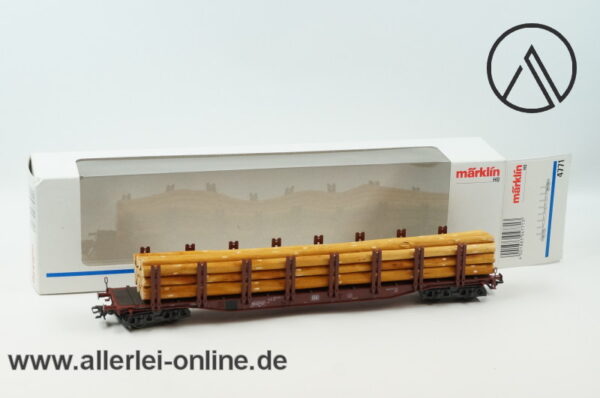 Märklin Spur H0 | 4771 Rungenwagen mit Stammholz Beladung | Snps 719 OVP