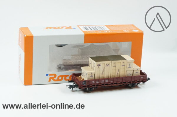 Roco H0 | 46031 Rungenwagen mit MAN-Roland Beladung | Lim.Auflage 150 Stk. | 50 Jahre BSW Stellwerk Offenbach