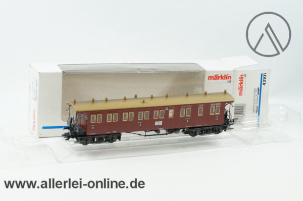 Märklin H0 | 42101 Schnellzug-Plattformwagen BCCi 2468 | 2./3.Klasse der K.W.St.E | Mit Innenbeleuchtung