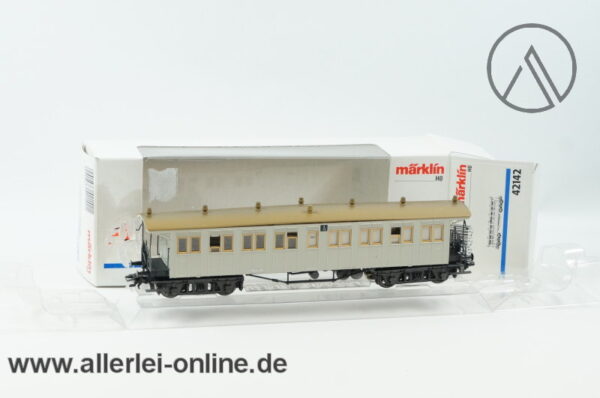 Märklin H0 | 42142 Schnellzug-Plattformwagen A75 | Arztwagen der K.W.St.E | Mit Innenbeleuchtung