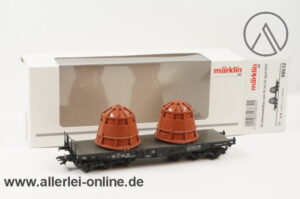 Märklin Spur H0 | 48632 Schwerlastwagen mit Schlackepfannen | SoMo 2012 | 6-Achs Flachwagen SSym 46 der DB mit OVP