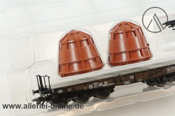 Märklin Spur H0 | 48632 Schwerlastwagen mit Schlackepfannen | SoMo 2012 | 6-Achs Flachwagen SSym 46 der DB in OVP