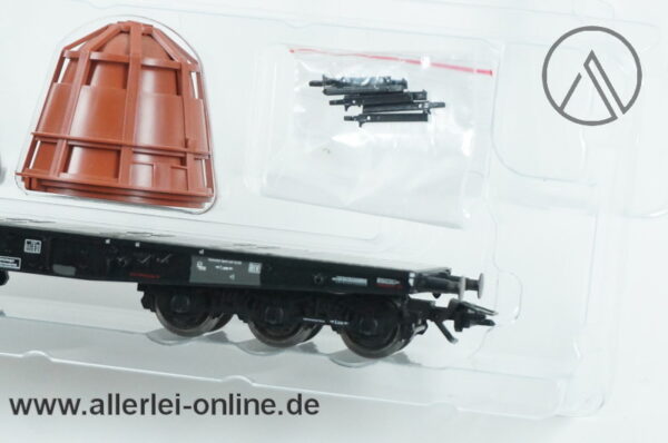 Märklin Spur H0 | 48632 Schwerlastwagen mit Schlackepfannen | SoMo 2012 | 6-Achs Flachwagen SSym 46 der DB OVP