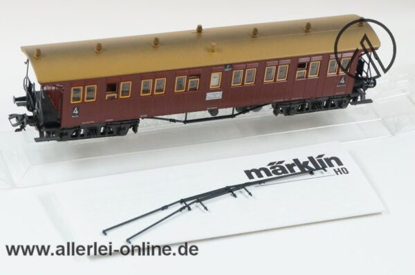 Märklin H0 | 42141 Schnellzug Personenwagen | Plattformwagen C4 3807 | 4.Klasse der K.W.St.E