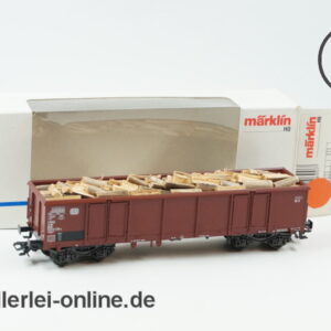 Märklin H0 | 4690 Offener Hochbordwagen mit Holzbeladung | Eaos 106 Güterwagen mit OVP