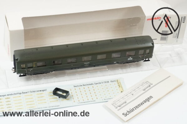 Märklin H0 | 43201 Schnellzugwagen 1./2. Klasse der DRG | AB4ü Schürzenwagen