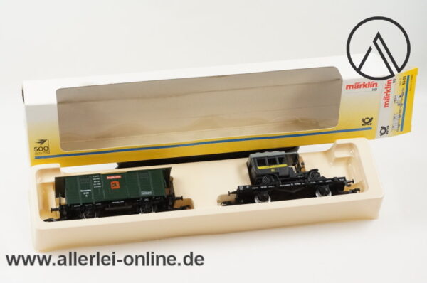 Märklin H0 4501 | PMS 63-01 Wagen-Set 2-tlg. | Württembergisches Postwagen-Set mit Oldtimer in OVP