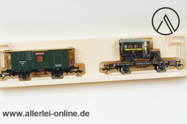 Märklin H0 4501 | PMS 63-01 Wagen-Set 2-tlg. | Württembergisches Postwagen-Set mit Oldtimer OVP