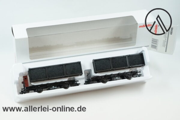 Märklin H0 | 48946 Kohle Behältertragwagen-Set | 3-tlg. Bt10 Güterwagen-Set mit OVP