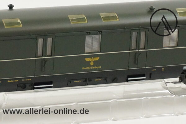 Märklin H0 | 43266 Reichspost Postwagen der DRG | Beleuchtet - Stromführende Kupplungen | Post4ü Wagen