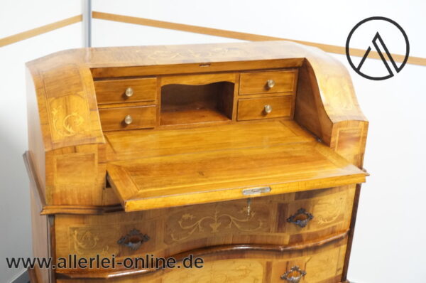 Barock Schreibtisch | Sekretär Schrank mit Intarsien | Italienisches Antik-Stil Design Möbel-1