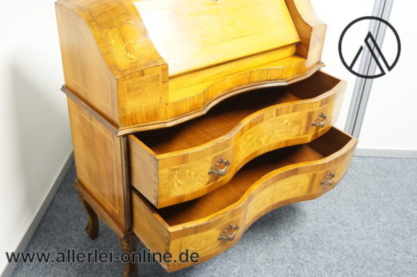 Barock Schreibtisch | Sekretär Schrank mit Intarsien | Italienisches Antik-Stil Design Möbel-2