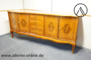 Edles Barock Schrank | Sideboard mit Intarsien | Italienisches Antik-Stil Design Möbel