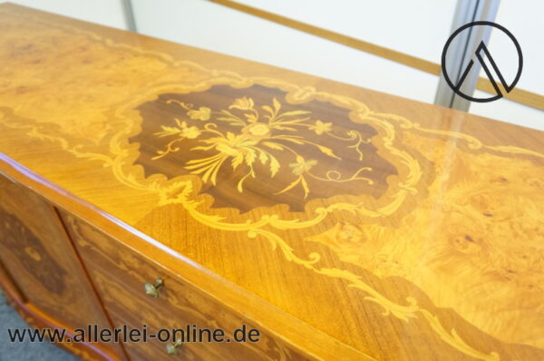 Barock Schrank | Sideboard mit Intarsien | Italienisches Antik-Stil Design Möbel-3