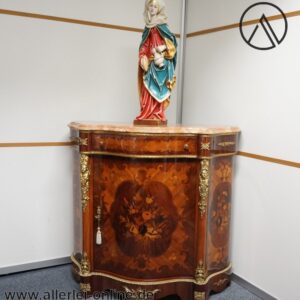 Barock Schrank | Casa Padrino Boulle Kommode mit Marmorplatte | Italienisches Antik-Stil Design Möbel