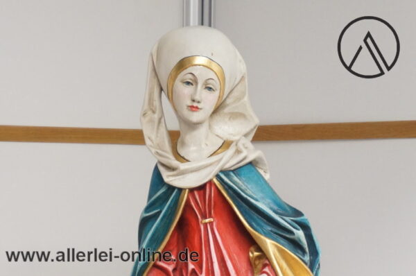 Heilige Elisabeth | Heiligenfigur | Antik Coloriert | Handbemalt