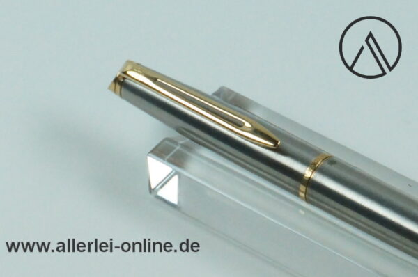 Waterman Füller | Hemisphere Füllfederhalter | silber/Gold - "L" | Vintage Fountain Pen 3