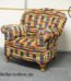 Patchwork Sessel | Antik Lounge Chair | Mehrfarbiger bunter Sessel | Vintage Bergère Sessel