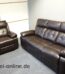 3-Sitzer Sofa und 2-Sitzer Sofa | mit verstellbarer Relaxfunktion | dunkelbraun | Leder Sitzmöbel