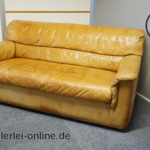 COR Leder-Sofa | 2-Sitzer Leder Couch | Hellbraun | Vintage Design Sitzmöbel