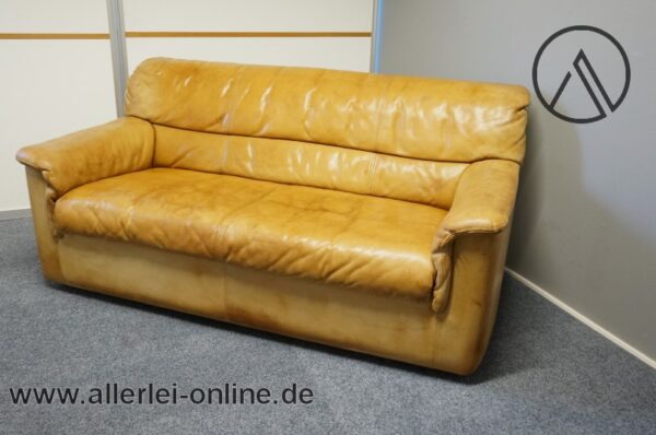 COR Leder-Sofa | 2-Sitzer Leder Couch | Hellbraun | Vintage Design Sitzmöbel