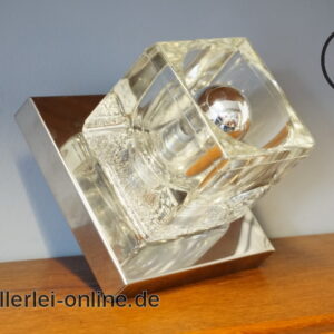 Peill & Putzler Cube | Wandlampe | Deckenlampe Ice Glas | Space Age Design